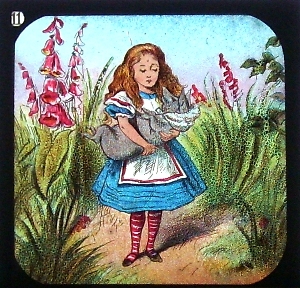 Alice in Wonderland - magic lantern slide